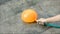 Hand pouring water in balloon