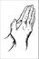 Hand praying