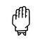 hand prosthesis line vector doodle simple icon