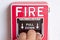 Hand pull down fire alarm switch