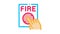 Hand Push Fire Button Icon Animation