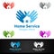 Hand Real Estate and Fix Home Repair Services Logo