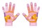 Hand reflexology pink