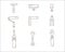 Hand repair tools icons set