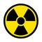 Hand restraints for Nuclear symbol flat vector icon.