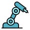 Hand robot welder icon vector flat