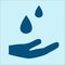 Hand sanitize blue drop water