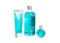 Hand sanitizer bottle, blue alcohol for sterilize virus