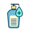 Hand sanitizer bottle icon colorful