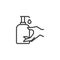 Hand sanitizer bottle line icon