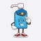 Hand Sanitizer cartoon mascot character working as a Police officer