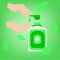 Hand sanitizer, hand sanitation concept banner. vector illustration please Wash your hands mandatory sign