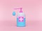 Hand sanitizer icon, symbol. cartoon minimal design. 3d rendering