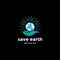Hand Save Earth Globe World Care Environment Logo Design Vector