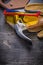 Hand saw claw hammer protective goggles leather