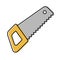 hand saw. hand locksmith tools. vector icon in flat style