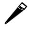 Hand saw or handsaw carpentry tool flat vector icon for apps and websites
