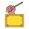 hand screwdriver construction board