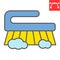 Hand scrubbing brush color line icon, hygiene and disinfection, cleaning brush sign vector graphics, editable stroke
