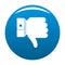 Hand sediment icon blue vector