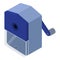 Hand sharpener icon, isometric style