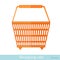 Hand shoping orange basket