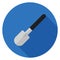 Hand shovel icon in flat design.