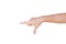 Hand showing corner shape gesture with clipping path