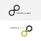 Hand sign and infinite logo elements design.Infinity sign.The be