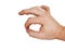 Hand sign symbolizing approval