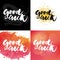 Hand sketched Good Luck T-shirt lettering typography. Drawn inspirational quotation, motivational quote. Fortune logotype, badge,
