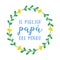 Hand sketched Il miglior papa del Mondo quote in Italian. Translated Best Dad in the World. Drawn lettering for postcard