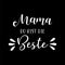 Hand sketched Mama du bist die Beste German quote. Tranlated Mom you are the best. Mothers day lettering for postcard