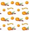 Hand sketched Thanksgiving seamless background with pumpkins