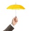 Hand with small umbrella