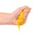 Hand smash egg yolk