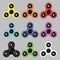 Hand spinner. Set of vector spinner fidget toy icons. Different colors.