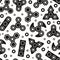 Hand Spinners icons Seamless pattern