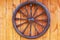 Hand spinning wheel on the wall