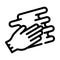 Hand spreading cream line icon vector illustration