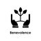 hand, sprout, benevolence icon. One of the business collection icons for websites, web design, mobile app