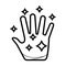 Hand star icon