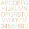 Hand stitched vector alphabet font