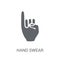 hand Swear icon. Trendy hand Swear logo concept on white background from Hands collection