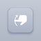 Hand swipe down gray vector button with white icon