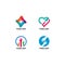 Hand symbol community care logo vector icon illustration