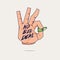 Hand take small banknote with `no big deal` text. easy money concept. okay hand sign - vector illustration