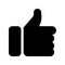 Hand thumb up gesture line icon. Testimonials, like and customer relationship management concept. Simple outline style
