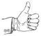 Hand Thumbs Up Gesture Thumb Out Fingers In Fist