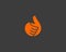 Hand, thumbs up vector logo. Like, fingers logotype.